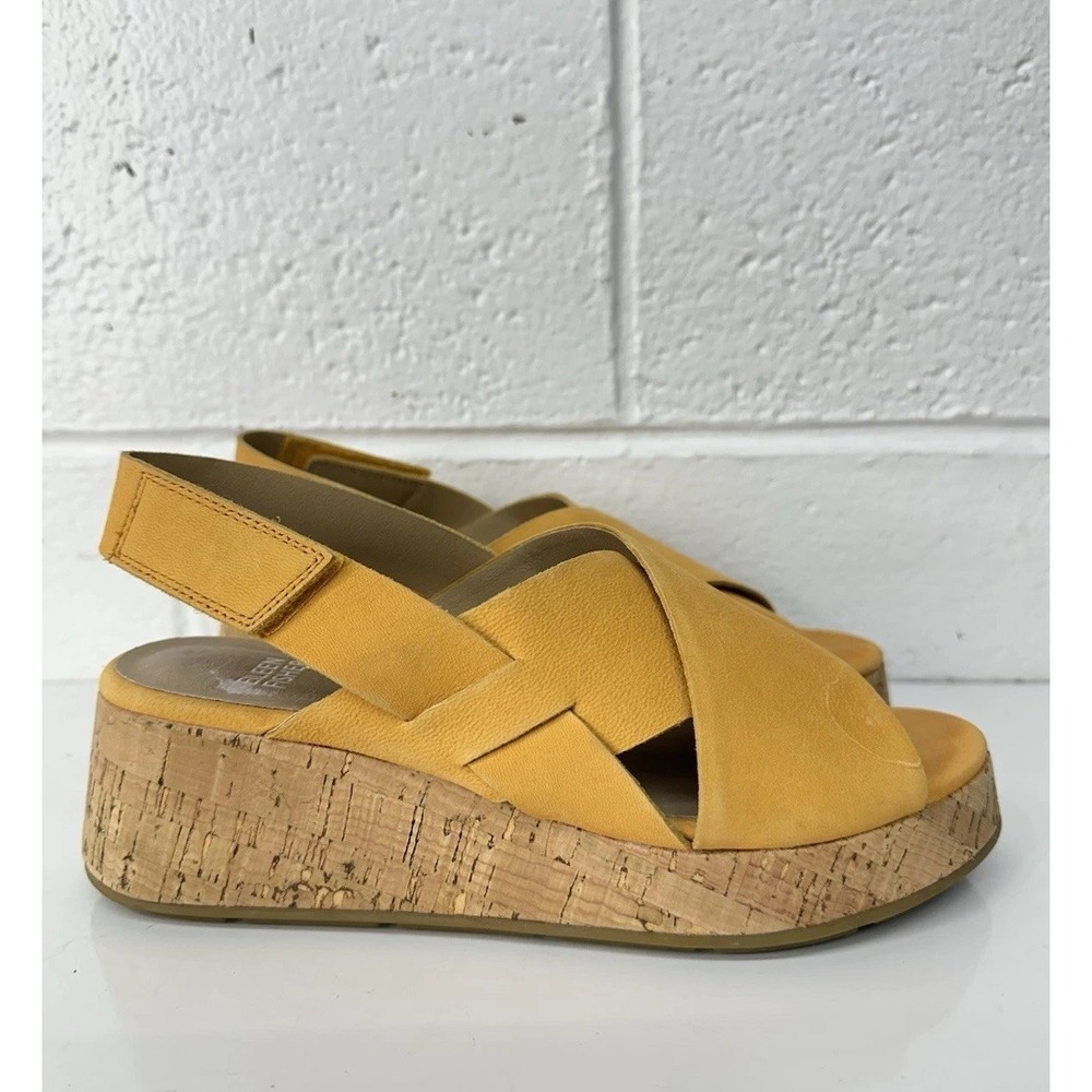 EILEEN FISHER Timor Espadrille Cork Wedge Platform Sandals (Women's Size 7.5 M)